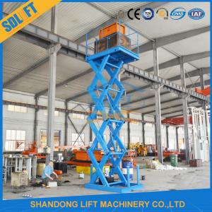 China 3tons 6m Warehouse Stationary Hydraulic Scissor Lift Cargo Lift Table Platform on sale