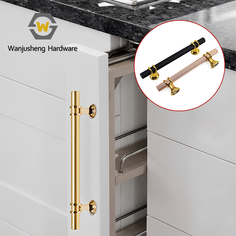 Multi Size Hole Space Cabinet Bar Handle Textured Aluminum Drawer Pull for Closet Dresser Storage Cabinet