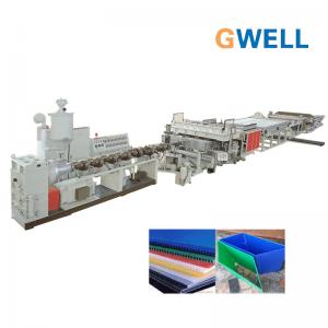 China Multiwall PP Hollow Section Plate Extrusion Line Used For Fruit Folding Boxes on sale