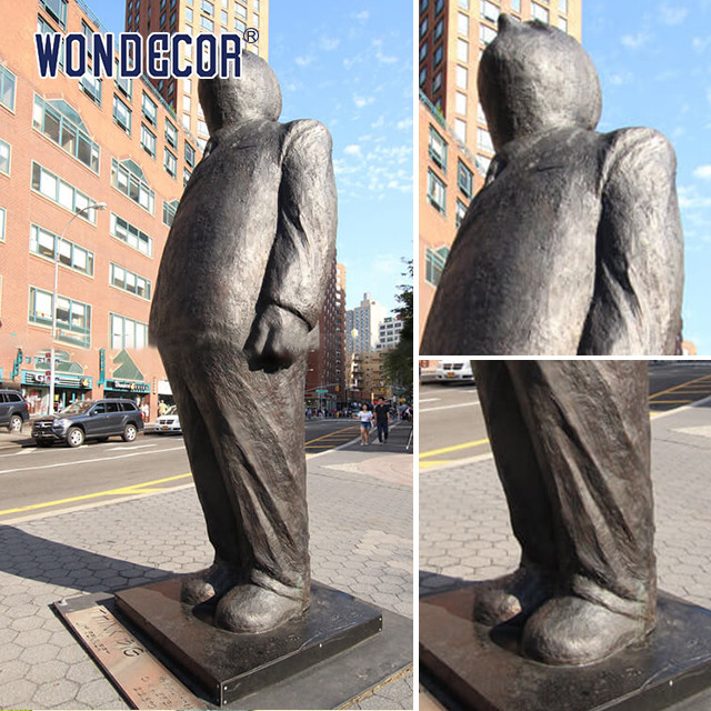 People Thinking Up Bronze Statues Sculpture In Public Places Decoration