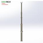 18m-400kg heavy duty payloads non-lockable pneumatic telescopic mast for