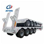 3 Axles 13000mm Length 80T Lowboy Trailer for Heavy Equipment Machinery