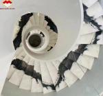 Custom Luxury Panda White Marble Stairs Natural Stone for Straight Staircase
