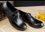 Customized Flat Mens Monk Strap Shoes Round Toe Full Grain Leather Mens Dress