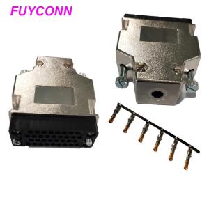 China 180 Degree Plastic Housing V.35 Router Connector Male Crimping Type wholesale