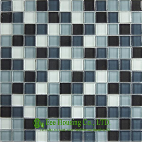 Wall &Floor Used Glass Mosaic Tiles,Mixed Color Glass Crystal Mosaic Tile for