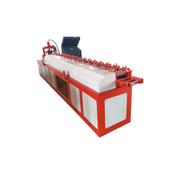 Galvanized Iron Shutter Door Roll Forming Machine , Orange Color Door Frame Making Machine