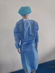 ANSI AAMI Round Neck SMS Disposable Protective Gowns