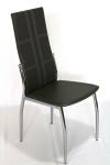 Fashionable Modern Style Pu Leather Dining Chairs With Chrome Leg