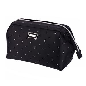 China Digital Printing Black Travel Portable Polyester Cosmetic Pouch wholesale