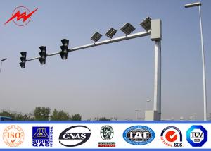 China 6m 12m Length Q345 Traffic Light / Street Lamp Pole For Traffic Signal System on sale