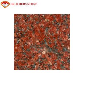 China India Ruby Red Granite Stone Tiles High Polished Cut - To - Size For Vase wholesale