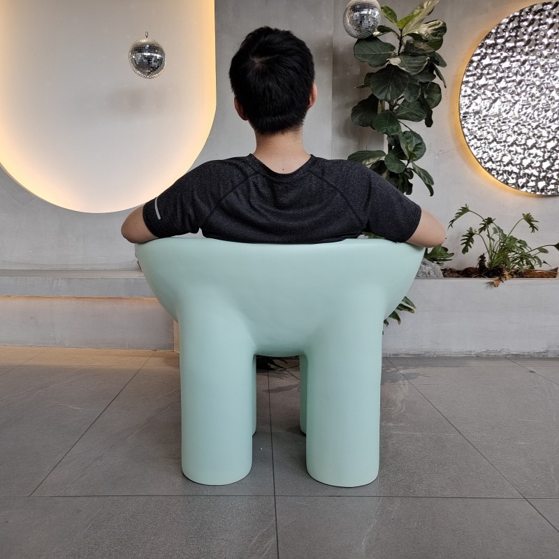 Large Lightweight Fiberglass Furniture With Personalized Logos Resin Table Sets