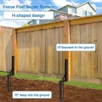 Metal Fence Post Support Stake for Repairing Damaged Gate Posts Frame Material