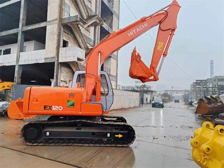 Used EX120-3 EX120-5 Hitachi Midi Hydraulic Excavator 60.4KW 12000 KG Machine Weight