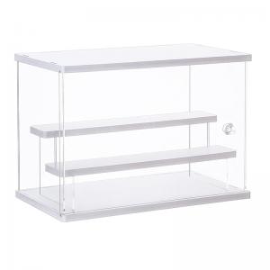 China 3-Layer Transparent Acrylic Box Display Case Holder Cube With Door Collection Mini Action Character wholesale