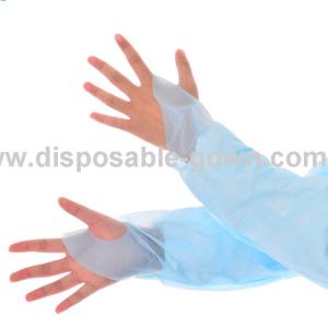 China Anti Splash L XL Long Sleeve Disposable CPE Gown For Clean And Sanitary wholesale