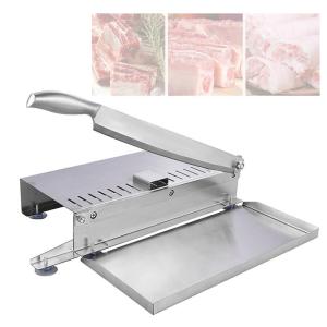 China Manual Ejiao Rhizome Meat Slicing Machine Frozen Meat Cutter 21cm 27cm Blade wholesale