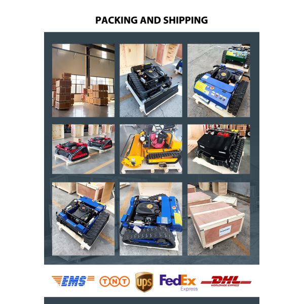China DIY Industrial Mini Crawler Type Remote Control Robot Gasoline Engine Self Propelled 4-Stroke Flail Mower