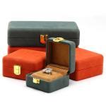 Soft Touch Velvet Jewelry Box Packaging Sets Multi Color For Luxury Watch