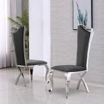 Modern sS Leg Velvet Fabric Upholstered Dining Chairs