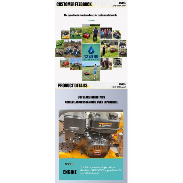 US Spot Factory Direct Lawn Mower Remote Control Crawler Mower Brushless Motor Flail Mower