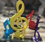 2 Meter Height Musical Note SS316L Outdoor Metal Art Sculpture