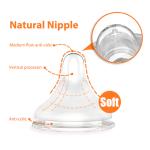 8 Oz Glass Milk Formula Mixing Baby Bottle Straight Medium Flow BPA Free