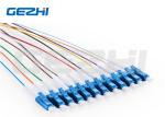 1m (3ft) LC UPC Fiber Optic Pigtail 12 Fibers OS2 Single Mode Unjacketed Color