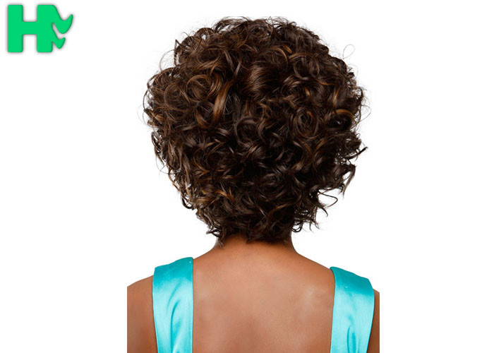 Machine Made No Lace Full Head Loose Wave High Grade Short Synthetic Hair Wig