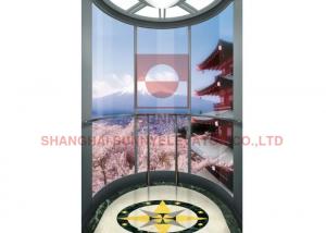 China Sightseeing  PVC Plastic Floor 1000kg Glass Home Elevators Lift on sale