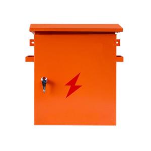 China Orange Steel Electrical Enclosure Outdoor Cctv Power Supply Cable Distribution Box Waterproof wholesale