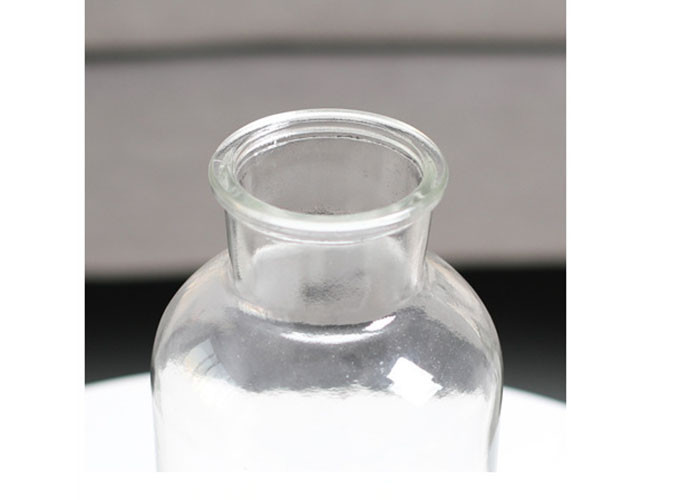 Transparent Round Glass Vase Elegant Feature Customized Service