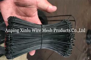 China Binding Double Loop Rebar Tie Wire PVC Coated Q235 BWG16 10cm Length Bar Tie Wire wholesale