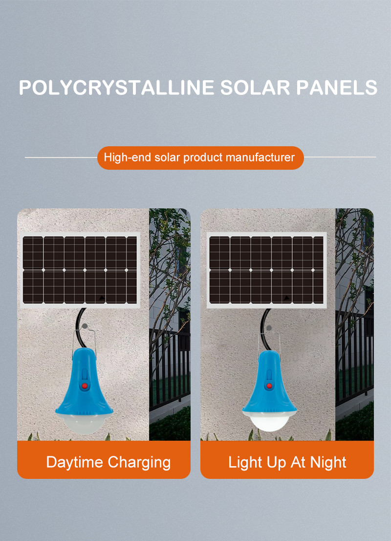 Cell Type Solar Powered Light Lithium Build-In Battery With Switch Emergency Rechargeable