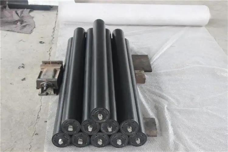 4 Inch Black Polymer HDPE Conveyor Adjusting Rollers Friction Idler Roller