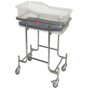 China Stroller Stainless Steel Frame Transparent GRP Basin Mobile Baby Bed wholesale