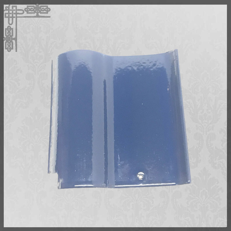 Glossy Black Ceramic Roof Tiles House 220mm Glazed Villa Chinese