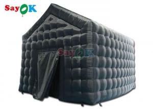 China Black Party Inflatable Cube Tent Inflatable Nightclub With Disco And Laser Light wholesale