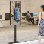 Large Lcd Window Screen Floor Standing Digital Display 49 Inch 3500nits Indoor