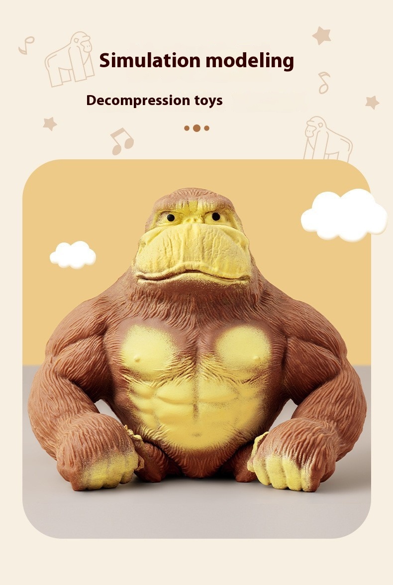 Children's Pinch Toy Gorilla Vent Pinch Slow Rebound Toy Decompression Sand Molding Soft Glue