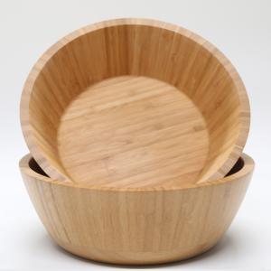 China kitchen bamboo wooden stackable salad bowl set for salad , pasta , fruit wholesale