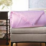 Natural mulberry silk quilt 100% cotton jacquard fabric in light pink /dark pink