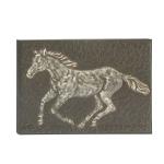 38 Inch Interior Decoration Running Horses Metal Wall Art Decor Embossed Panels