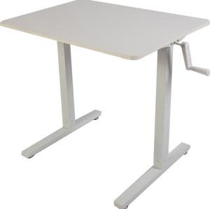 China Commercial Furniture Minimalist White Wooden Manual Standing Desk for Classroom Study wholesale