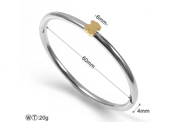 Quality Bear Design Stainless Steel Charm Bracelet for sale