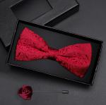 Wholesale Red Polyester Solid Color Bowtie Wedding Bow Ties for Men Custom