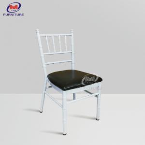 China Metal Frame Mini Kid Chiavari Dining Chairs With Fixed Black Cushion wholesale