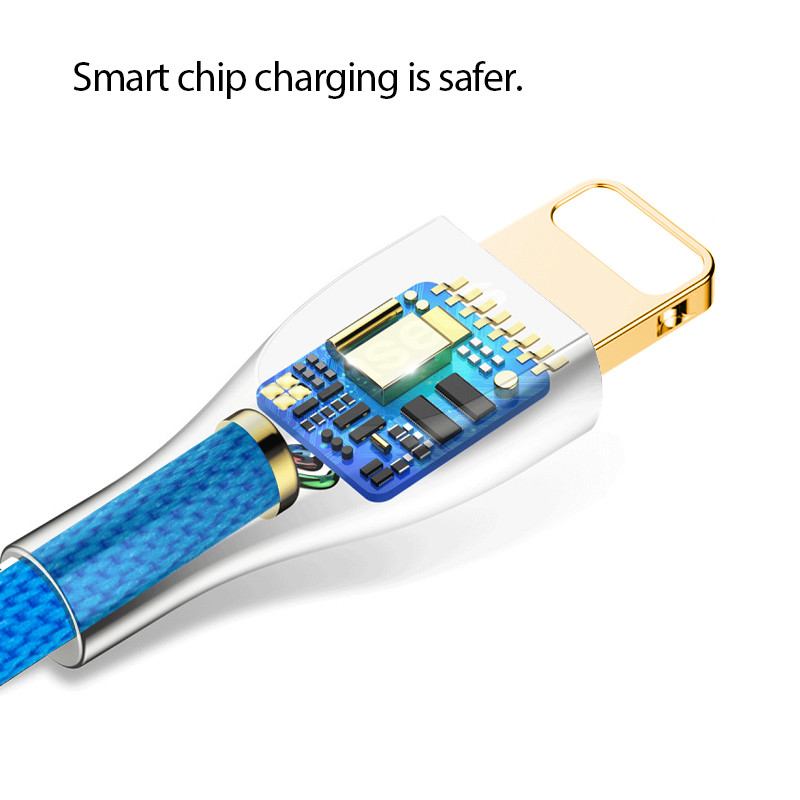 Fast Charging USB Data Cable Nylon Braid Material 8 Pin For IPhone