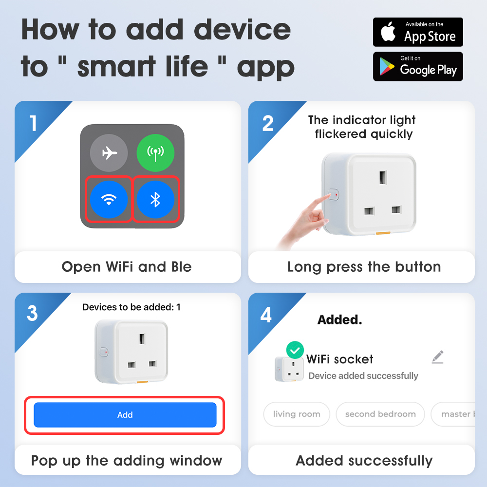 Tuya Smart Home Plug UK Socket Travel Adapter Conversion Outlet APP Voice Works With Alexa Type C 16A WiFi RF433